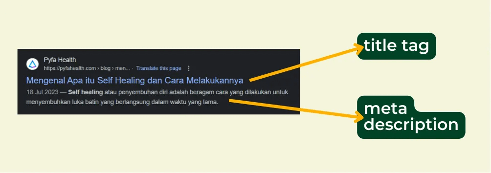 Apa itu meta description